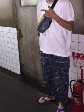 「NIKE(ナイキ)のアイテム(ショルダーバッグ)」を使った、ゆさん(メンズ・175cm)の秋コーディネート