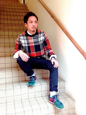 「白ソックス」｜yutaさん（メンズ・170cm）の冬コーディネート