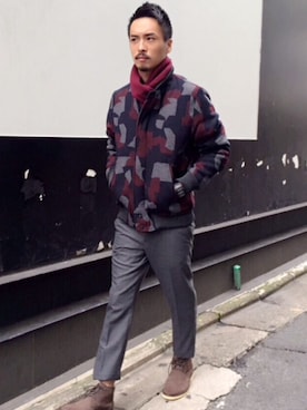 「LACOSTE L!VE（ラコステライブ）のアイテム」を使った、yutaさん（メンズ・170cm）の秋コーディネート