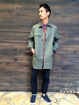 「LACOSTE L!VE（ラコステライブ）のアイテム」を使った、yutaさん（メンズ・170cm）の春コーディネート