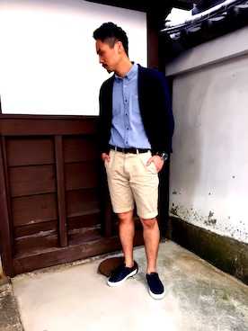 「LACOSTE（ラコステ）のアイテム（テーラードジャケット）」を使った、yutaさん（メンズ・171cm）の夏コーディネート