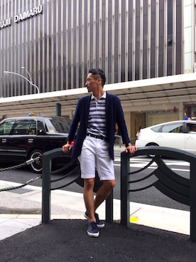 「LACOSTE（ラコステ）のアイテム（テーラードジャケット）」を使った、yutaさん（メンズ・171cm）の夏コーディネート