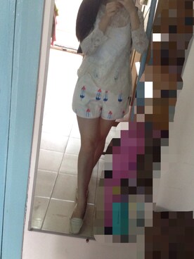 「アイテム（ブラジャー、ホワイト系）」を使った、Adaさん（レディース・160cm）の秋コーディネート