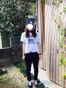 「LIGHT ON THE PATH（ライトオンザパス）のアイテム（パンツ）」を使った、mikiさん（レディース・169cm）の秋コーディネート