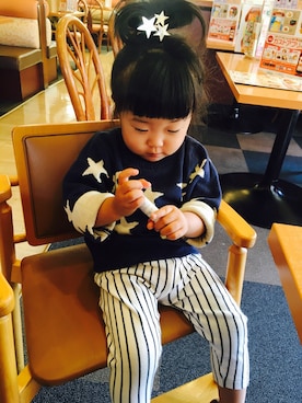 「疲れたな」｜raraさん（キッズ・80cm）の秋コーディネート