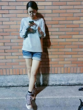 「CREWNECK」｜Wie wieさん（レディース・160cm）の秋コーディネート