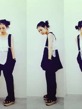 「BLESS（ブレス）のアイテム」を使った、足立 さわこさん（レディース・156cm）の夏コーディネート