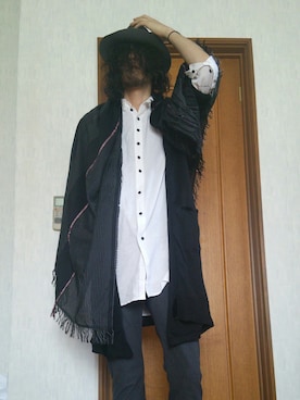 「N4（エヌフォー）のアイテム（帽子）」を使った、takashiさん（メンズ・180cm）の秋コーディネート