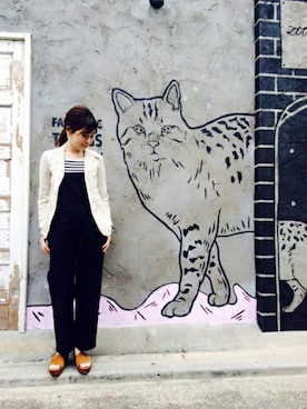「Engineered Garments（エンジニアードガーメンツ）のアイテム（ジャケット/アウター）」を使った、あかいけまいさん（レディース・157cm）の春コーディネート