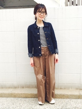 「nanamica（ナナミカ）のアイテム」を使った、あかいけまいさん（レディース・157cm）の春コーディネート