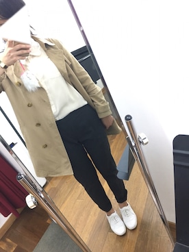 「179/WG NICOLE CLUB（イチナナキュウ/ダブルジー）のアイテム（ジャケット/アウター）」を使った、はちさん（レディース・159cm）の秋コーディネート