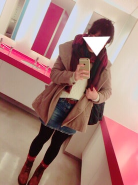 「UNIQLO（ユニクロ）のアイテム（ニット/セーター、ホワイト系）」を使った、はちさん（レディース・159cm）の秋コーディネート