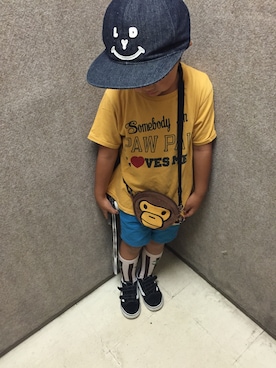 「SCOTCH & SODA（スコッチ アンド ソーダ）のアイテム（トップス）」を使った、Junoさん（キッズ・110cm）の夏コーディネート