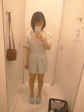 「New look（ニュールック）のアイテム（オールインワン・サロペット）」を使った、allisonさん（レディース・165cm）の春コーディネート