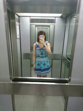「ディズニーランド」｜「アイテム（チュニック）」を使った、allisonさん（レディース・165cm）の夏コーディネート