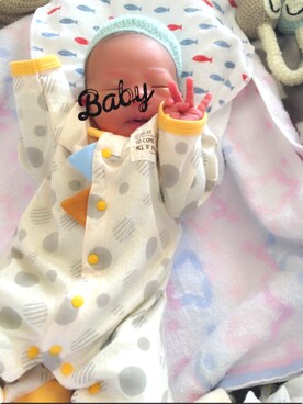 「生後７日目」｜Aobaさん（キッズ・50cm）の春コーディネート