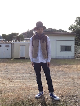 「STILL BY HAND（スティルバイハンド）のアイテム（その他アウター）」を使った、HI-Dさん（メンズ・173cm）の秋コーディネート