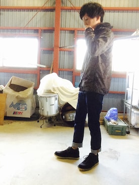 「F.C.Real Bristol（エフシーレアルブリストル）のアイテム（マウンテンパーカー）」を使った、HI-Dさん（メンズ・173cm）の冬コーディネート