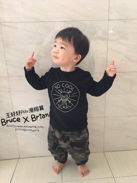 「OWL（オウル）のアイテム」を使った、米奇寶包さん（キッズ・90cm）の冬コーディネート