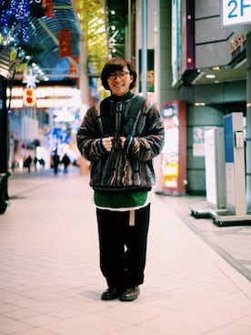 「usedのアイテム（ニット/セーター、その他）」を使った、HIGHCOLOR.Hさん（レディース）の冬コーディネート