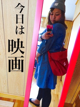 「ADPOSION（アドポーション）のアイテム（バッグ）」を使った、ひとみさん（レディース・155cm）の秋コーディネート