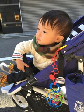 「babygap」｜「アイテム（福袋/福箱）」を使った、MAOKICHIさん（キッズ・70cm）の秋コーディネート
