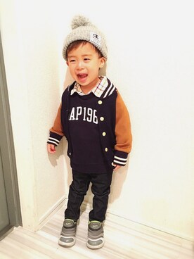 「babygap」｜「アイテム（福袋/福箱）」を使った、MAOKICHIさん（キッズ・90cm）の冬コーディネート