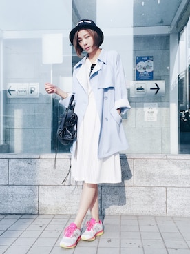 「streetsnap」｜「アイテム（ダウンジャケット/コート）」を使った、HeidiLee  SuperGirlsさん（レディース・168cm）の秋コーディネート