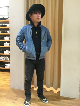 「TYPE BLUE（タイプブルー）のアイテム（ジャケット/アウター）」を使った、三品文哉さん（メンズ・163cm）の冬コーディネート