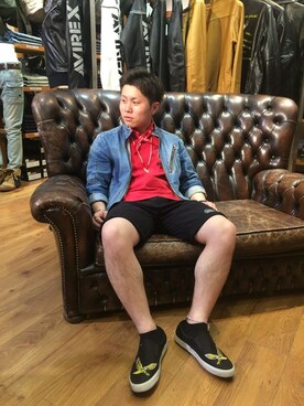 「TYPE BLUE（タイプブルー）のアイテム（ジャケット/アウター）」を使った、三品文哉さん（メンズ・163cm）の春コーディネート