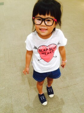 「e.a.B（エーアーベー）のアイテム（トップス）」を使った、えりたんさん（キッズ・120cm）の秋コーディネート