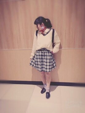 「タータンチェック」｜mariko さん（レディース・159cm）の春コーディネート