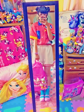 「アイテム（シャツ/ブラウス、その他）」を使った、ゆうみんさん（レディース・166cm）の夏コーディネート