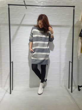 「サイドゴアブーツ」｜megさん（レディース・155cm）の冬コーディネート