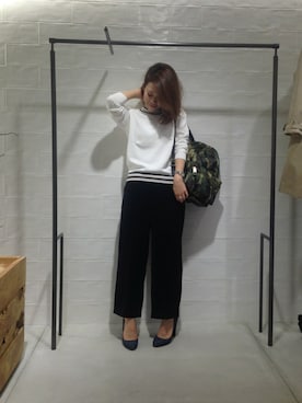 「アイテム（バックパック/リュック）」を使った、megさん（レディース・155cm）の冬コーディネート