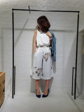 「アイテム（デニムジャケット）」を使った、megさん（レディース・155cm）の冬コーディネート