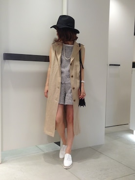 「アイテム（ドレスシューズ）」を使った、megさん（レディース・155cm）の春コーディネート