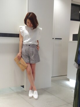 「アイテム（ドレスシューズ）」を使った、megさん（レディース・155cm）の春コーディネート