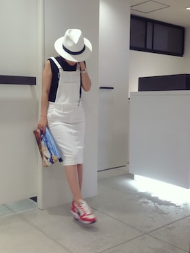 「アイテム（サロペット/オーバーオール）」を使った、megさん（レディース・155cm）の春コーディネート