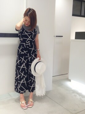 「アイテム（サロペット/オーバーオール）」を使った、megさん（レディース・155cm）の夏コーディネート