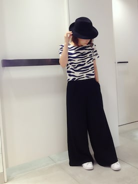 「ガウチョパンツ」｜megさん（レディース・155cm）の夏コーディネート