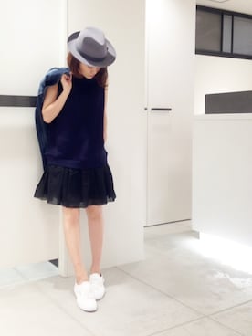 「SUPERGA（スペルガ）のアイテム」を使った、megさん（レディース・155cm）の夏コーディネート