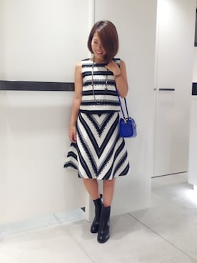 「アイテム（タンクトップ）」を使った、megさん（レディース・155cm）の夏コーディネート