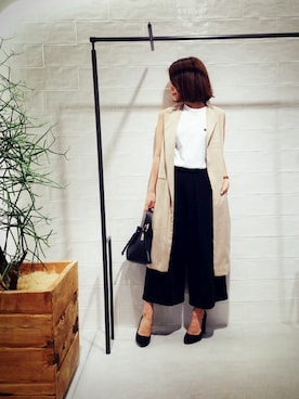 「アイテム（タンクトップ）」を使った、megさん（レディース・155cm）の夏コーディネート