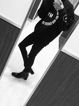 「M.Y.O.B（エム.ワイ.オー.ビー）のアイテム（スウェット）」を使った、كوؤوكيさん（メンズ・170cm）の秋コーディネート