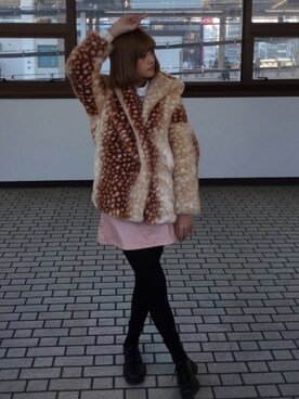 「BUBBLES（バブルス）のアイテム（その他アウター）」を使った、mai.さん（レディース・167cm）の冬コーディネート