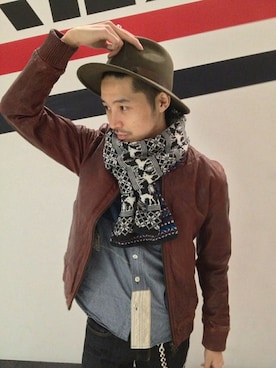 AVIREX HIDEO.Yさん（メンズ・168cm）の冬コーディネート