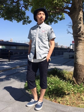 「TYPE BLUE（タイプブルー）のアイテム（シャツ/ブラウス）」を使った、AVIREX HIDEO.Yさん（メンズ・168cm）の春コーディネート