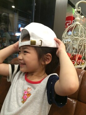 「5（ファイブ）のアイテム（帽子）」を使った、HARUKASOUさん（レディース・155cm）の春コーディネート