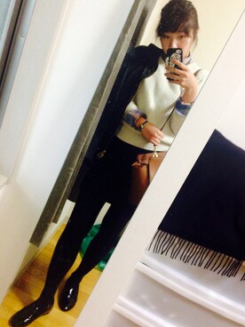 「MichaelKors」｜「アイテム（その他アウター）」を使った、yunoさん（レディース・165cm）の秋コーディネート